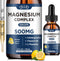 Triple Magnesium Complex Supplement-Liquid Magnesium Glycinate, Citrate, Malate Liquid Drops 500mg with Ashwagandha, L-Theanine, Vitamin B6 for Ca...